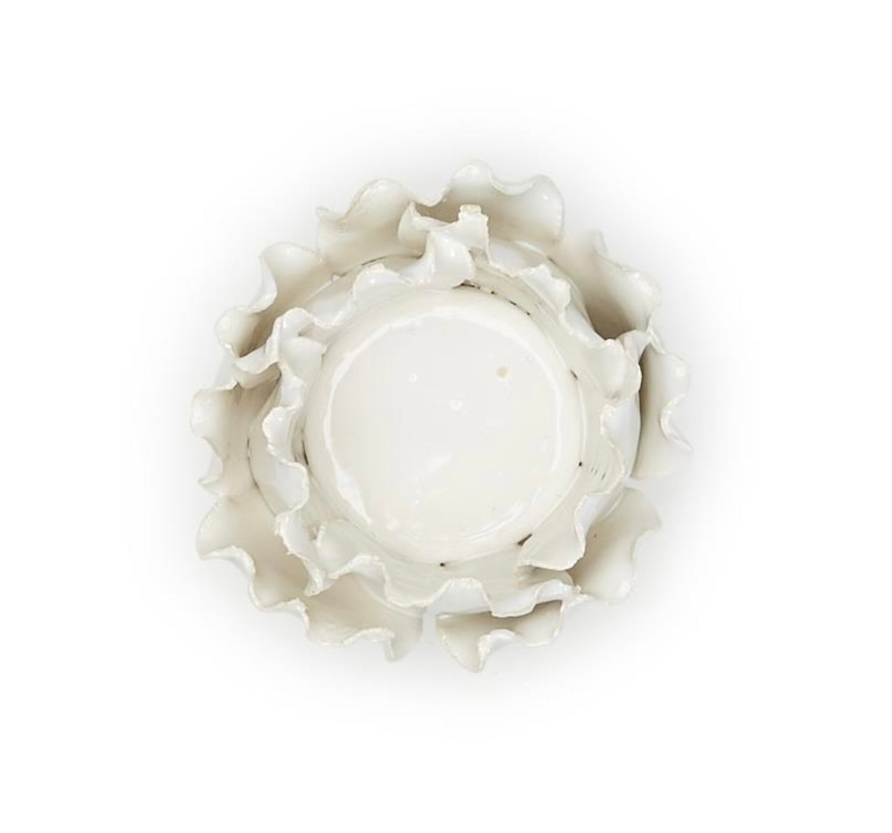 White Ceramic Succulent Tealight Candleholder - 5 designs