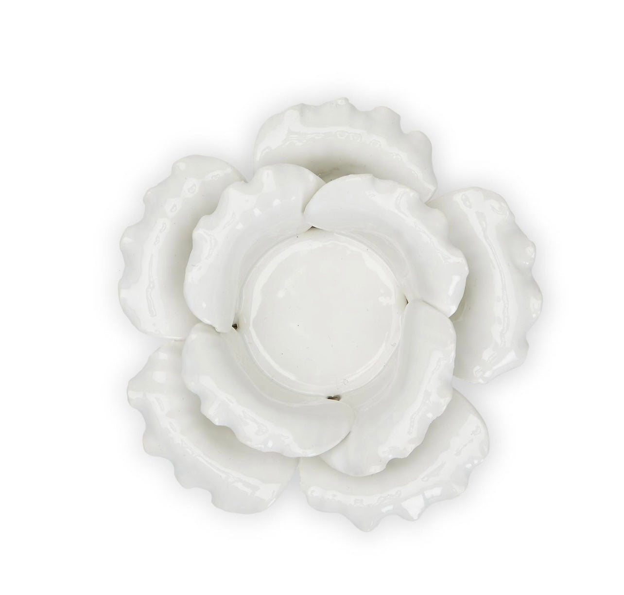 White Ceramic Succulent Tealight Candleholder - 5 designs