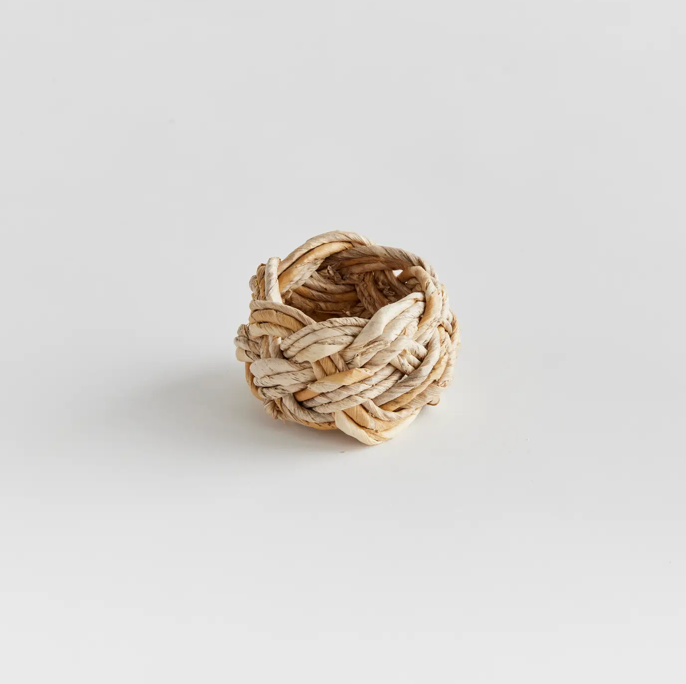 Abaca french braided napkin ring