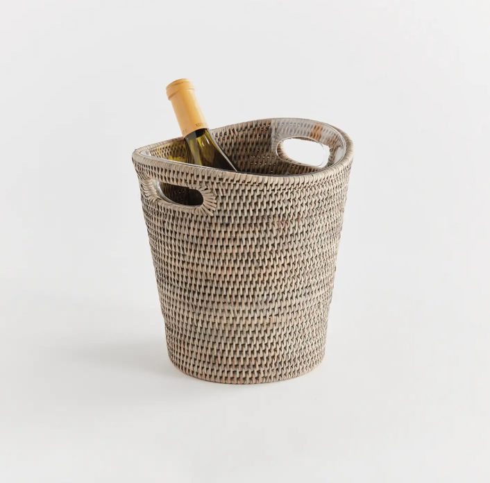 Burma Rattan Beverage Tub Small, Gray