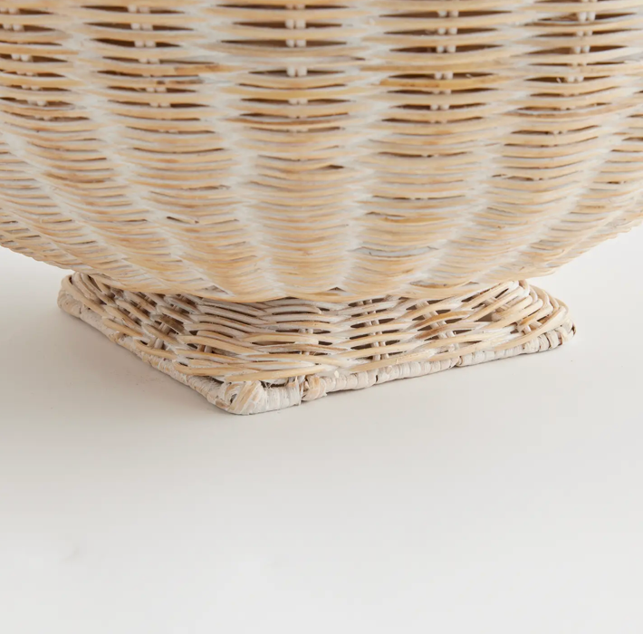 Charleston Rattan Footed Bowl