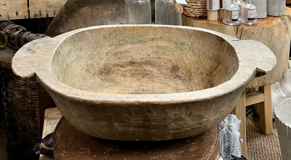 Late 19th Century hand hewned dough bowls
