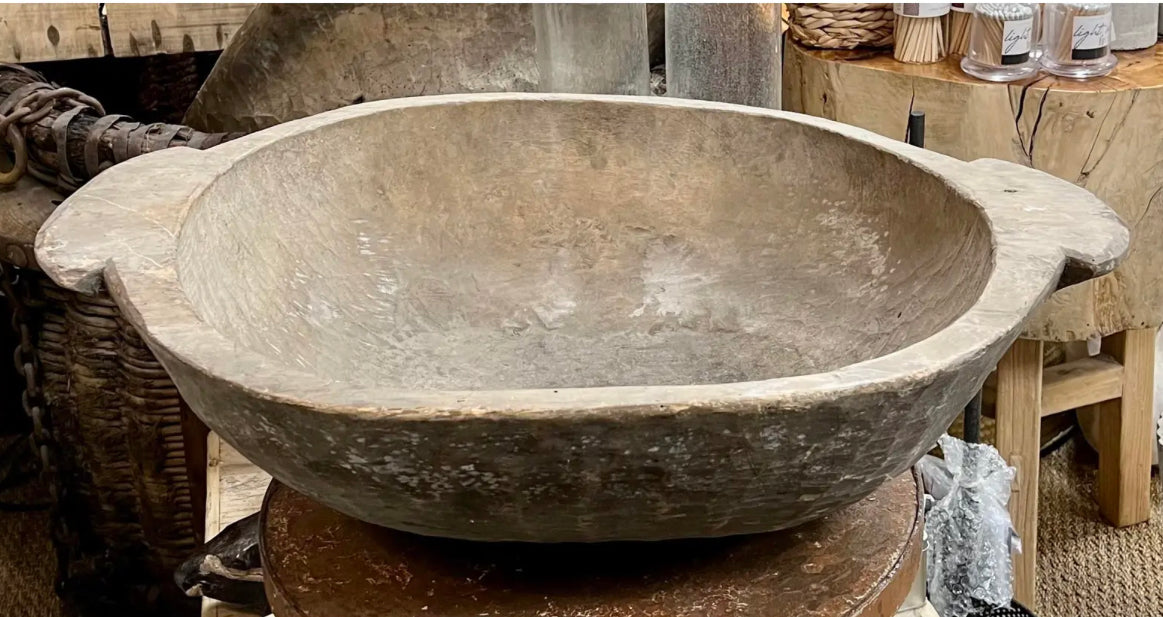Late 19th Century hand hewned dough bowls