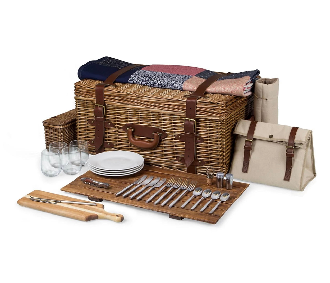 Luxe Wicker Picnic Basket