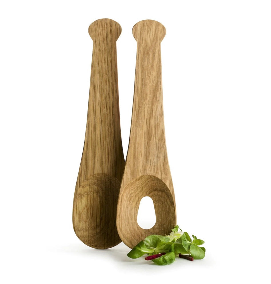 Oak Salad Servers - Anton Bjorsing