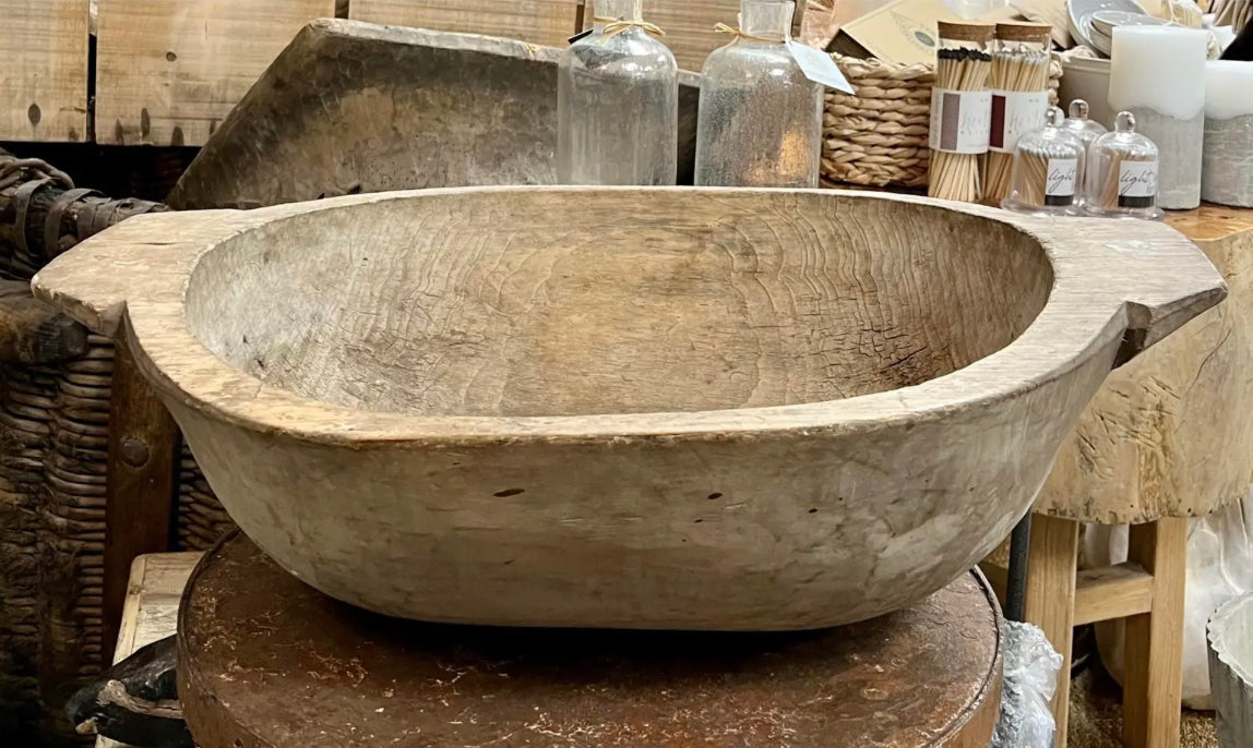 Late 19th Century hand hewned dough bowls