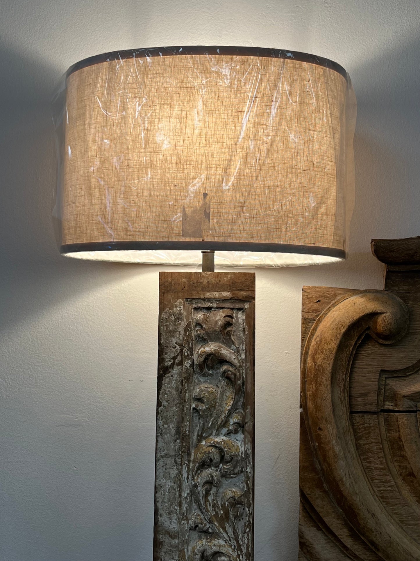 Antique Fragment Lamp w/ Flecks of Gold, France 18th Century