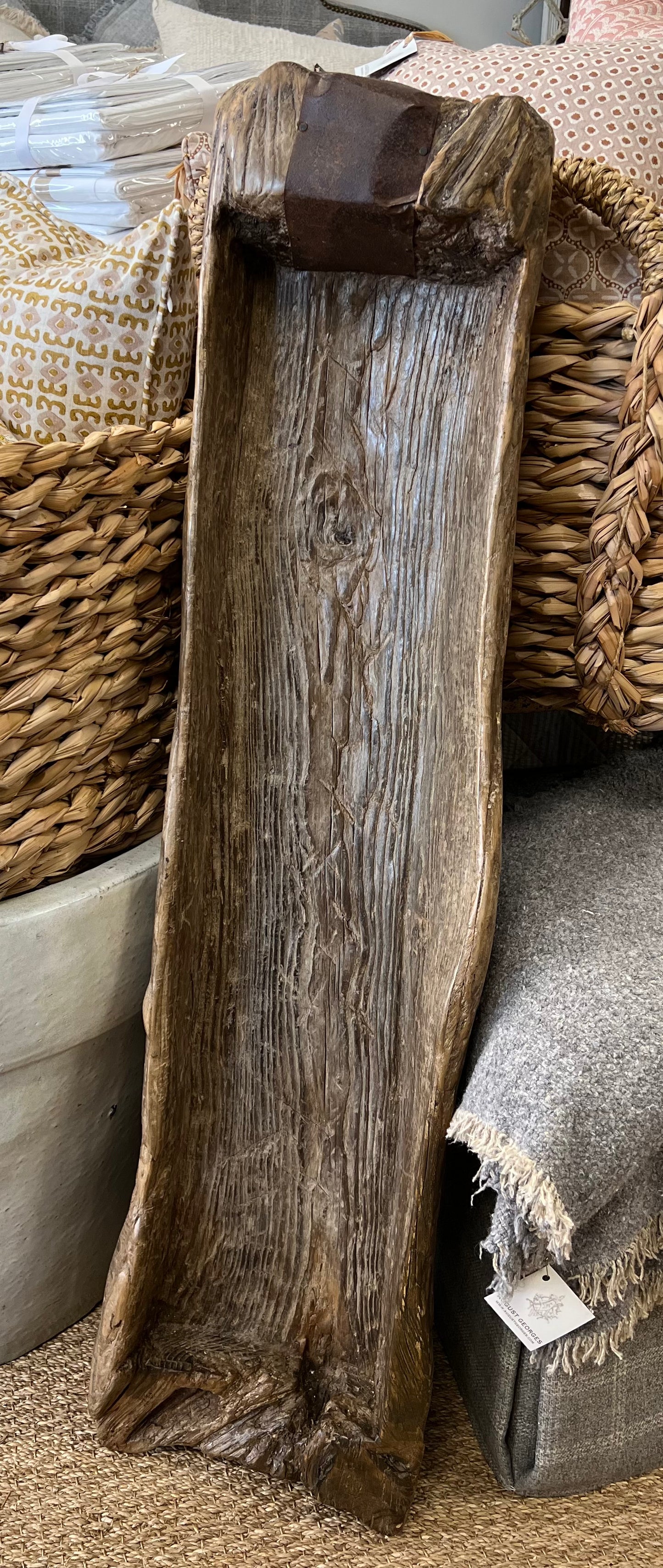 Rustic Log Trough