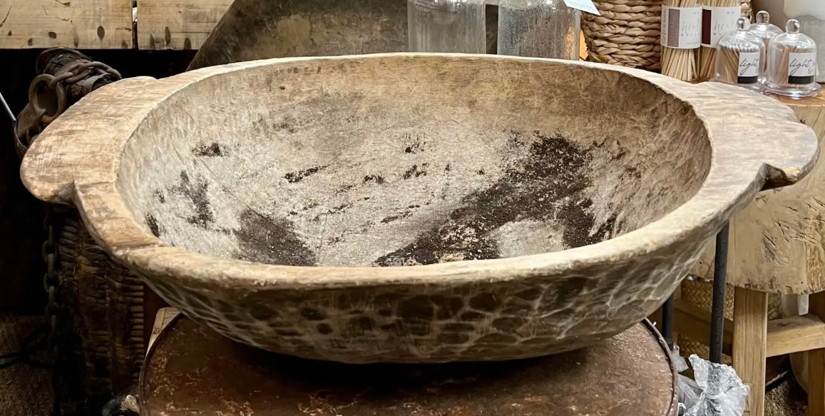 Late 19th Century hand hewned dough bowls