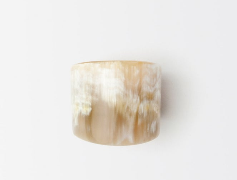 Natural Horn Boxed Set of 4 Napkin Rings