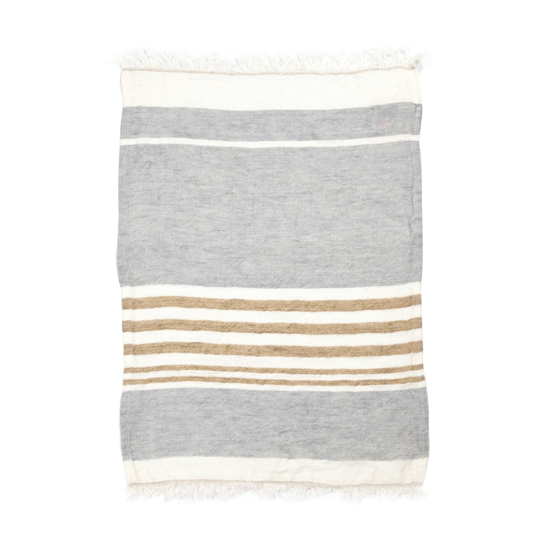 Belgian Fouta Tea/Guest Towel - Ash Stripe or Oyster Stripe