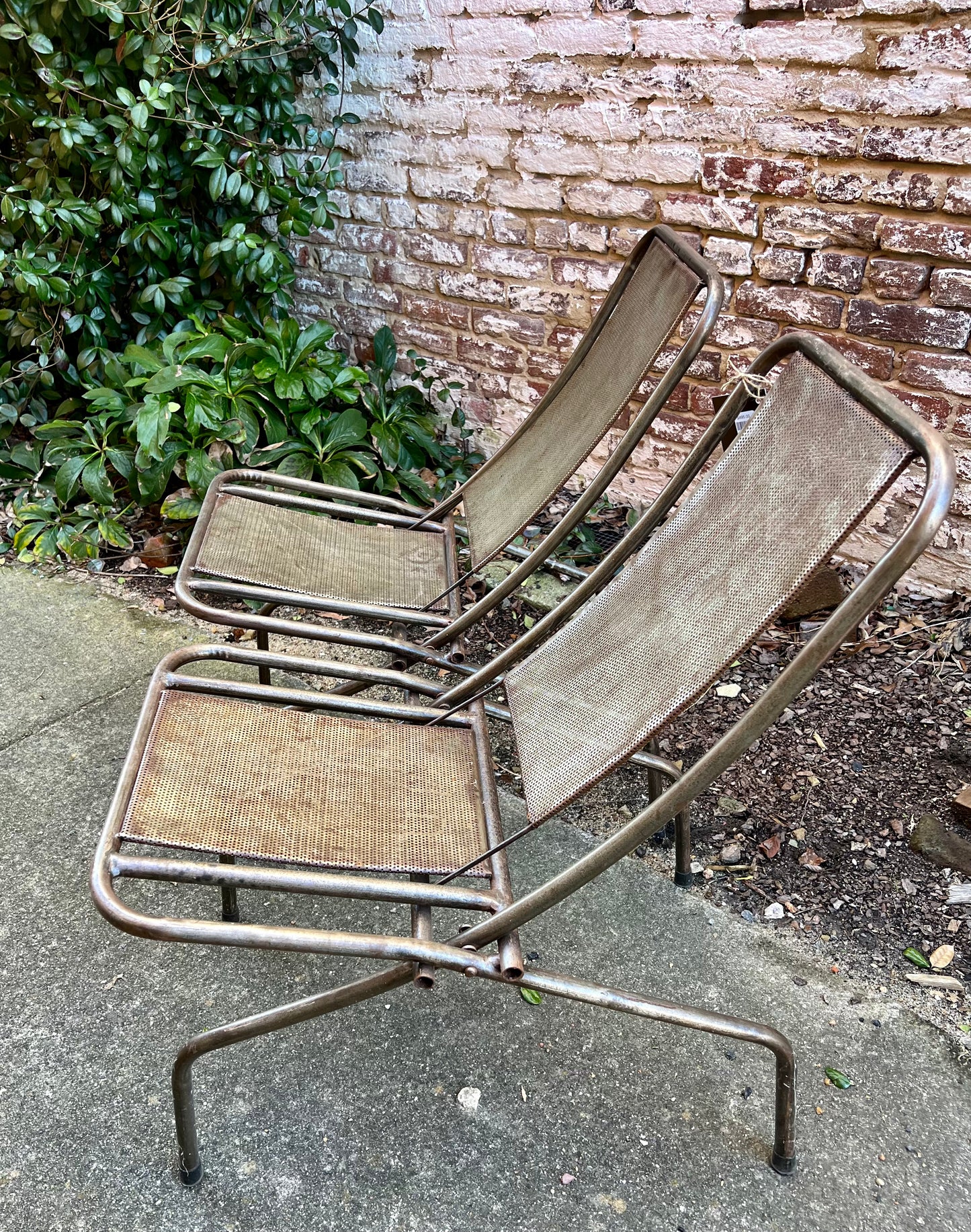 Pair of Metal Chairs, France 1960's