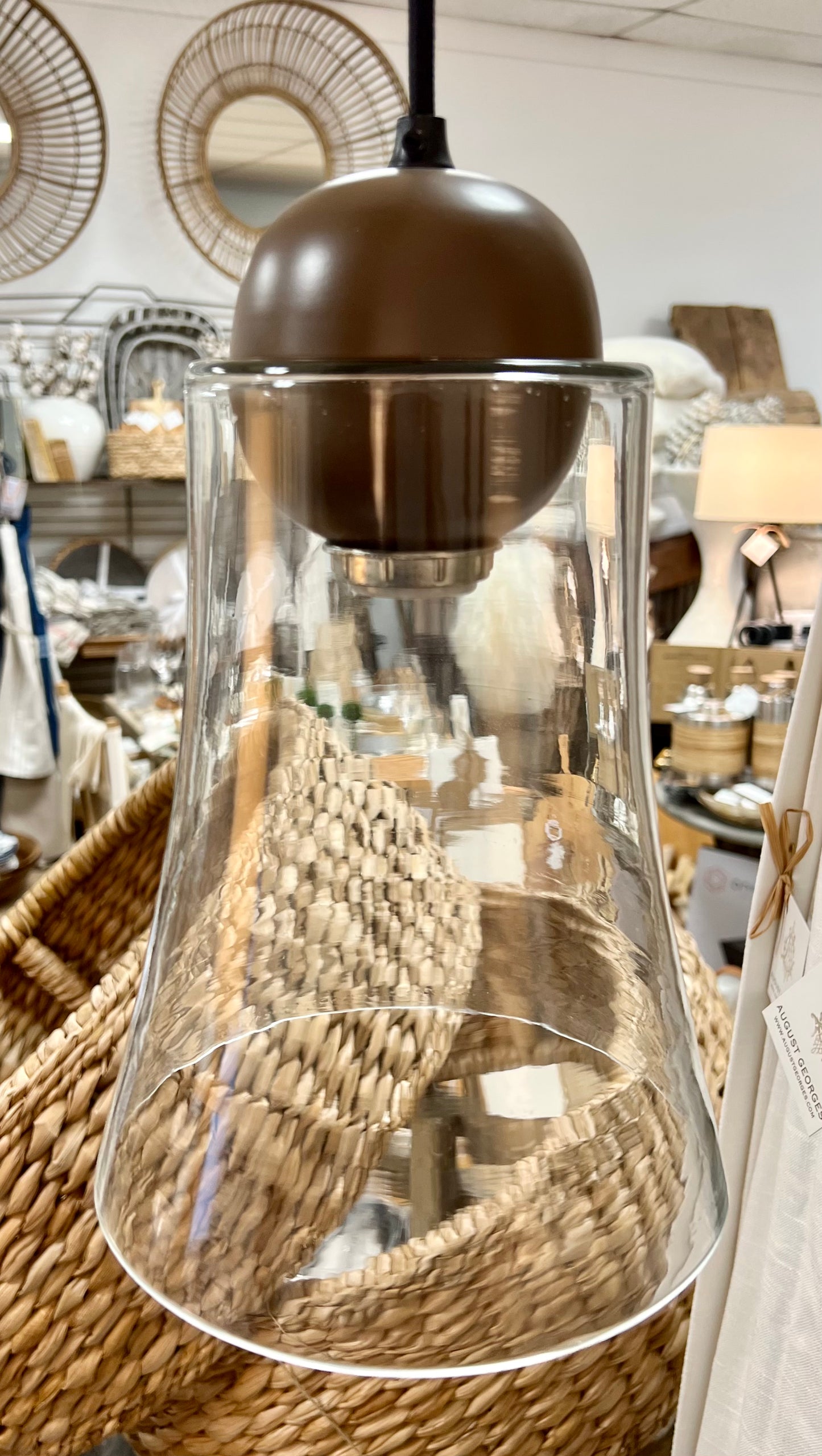 Copper + Glass Belle Pendant Light