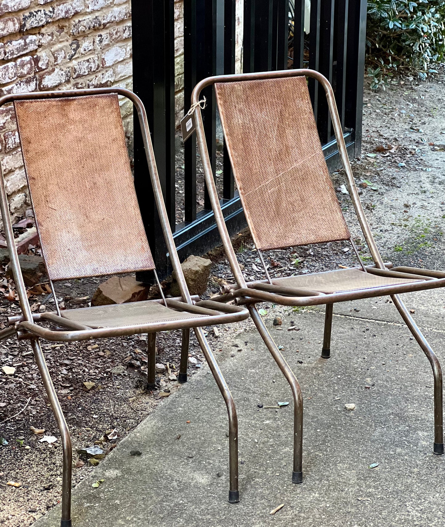 Pair of Metal Chairs, France 1960's