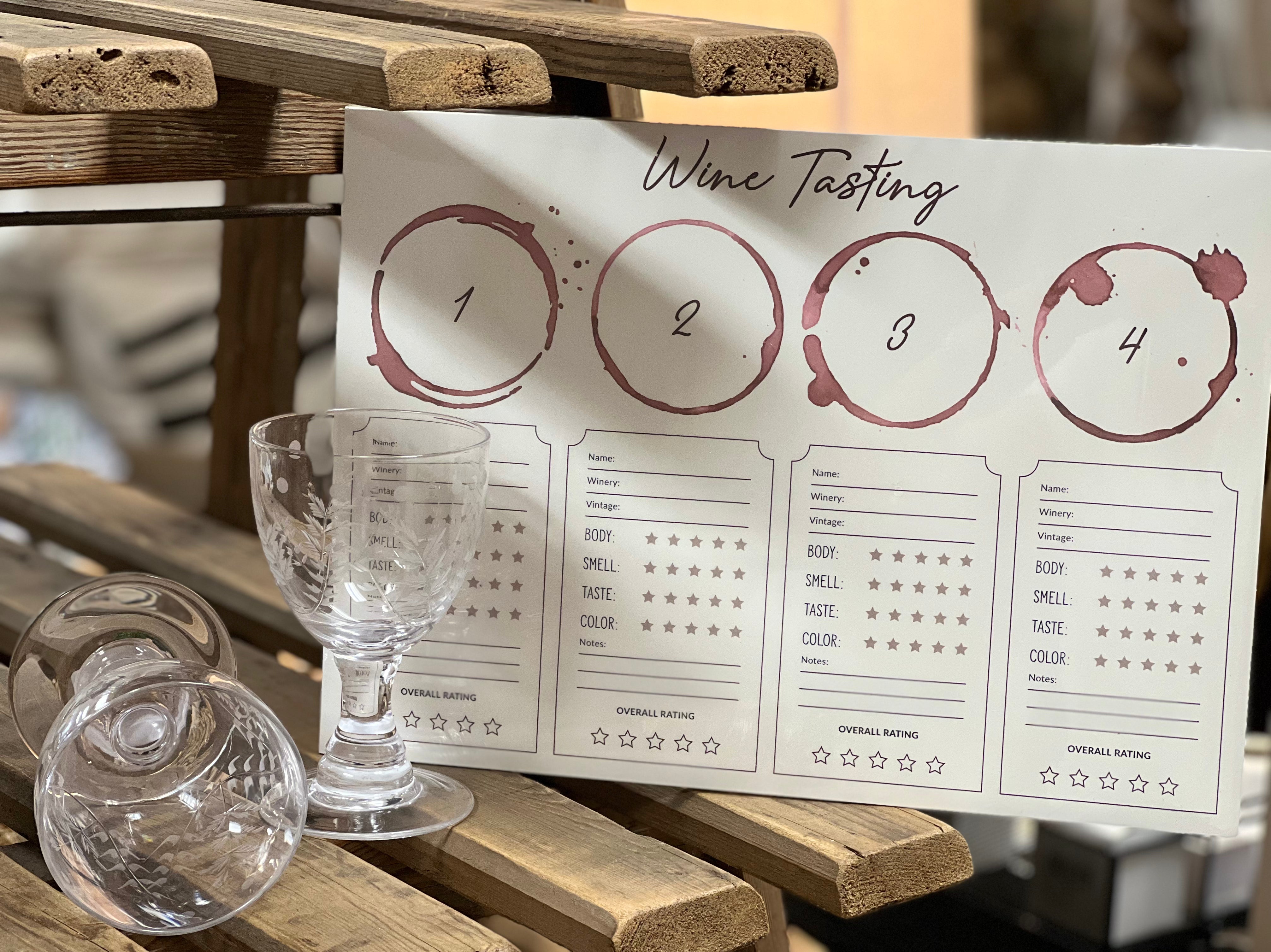 Wine Tasting Placemats – August Georges