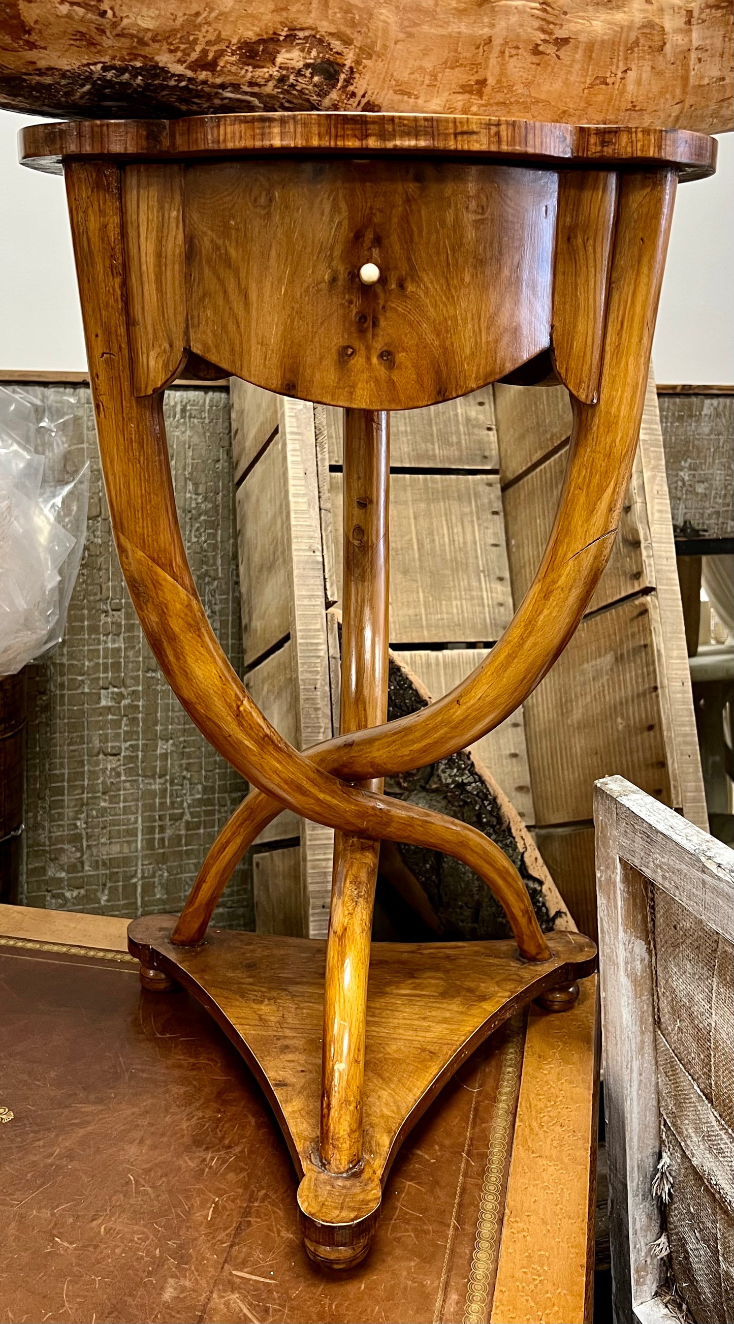 Pair of Vintage Occasional Tables with Curved Legs