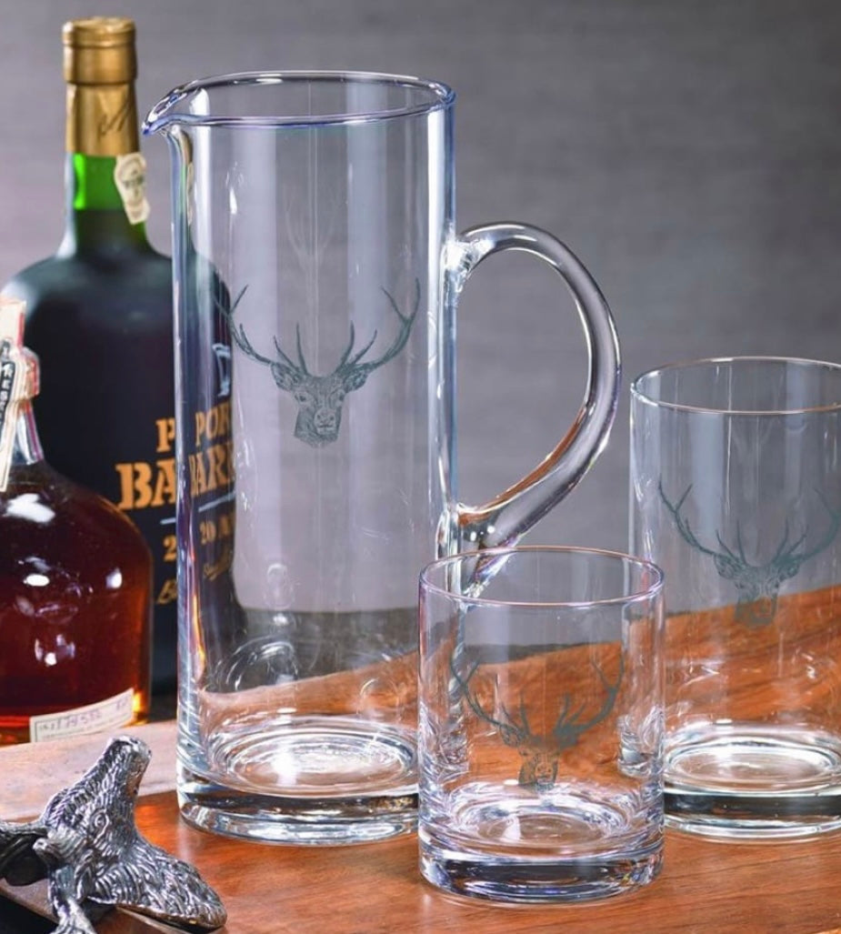 Stag Head Glassware