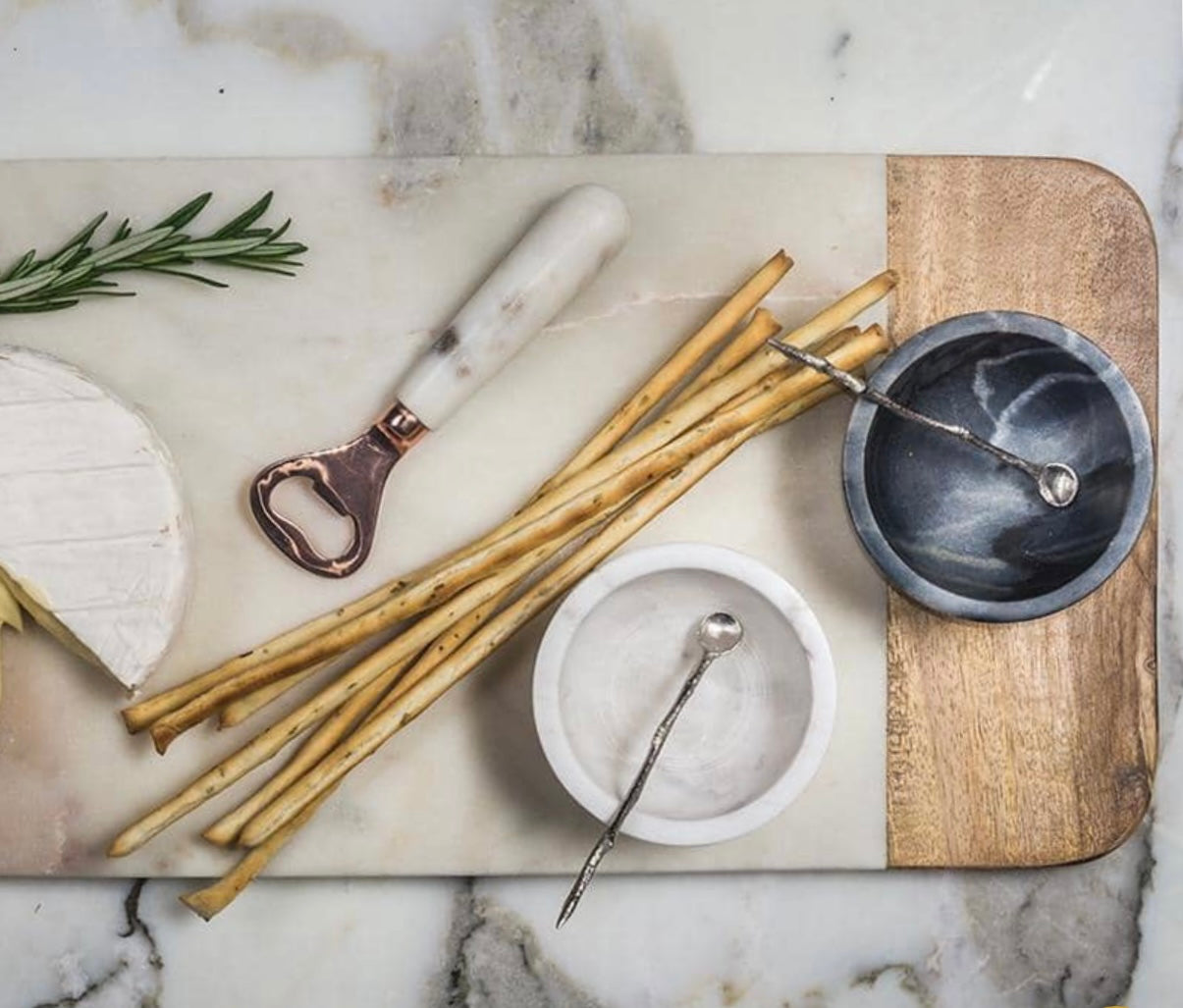 Marble + Wood Cheese Board