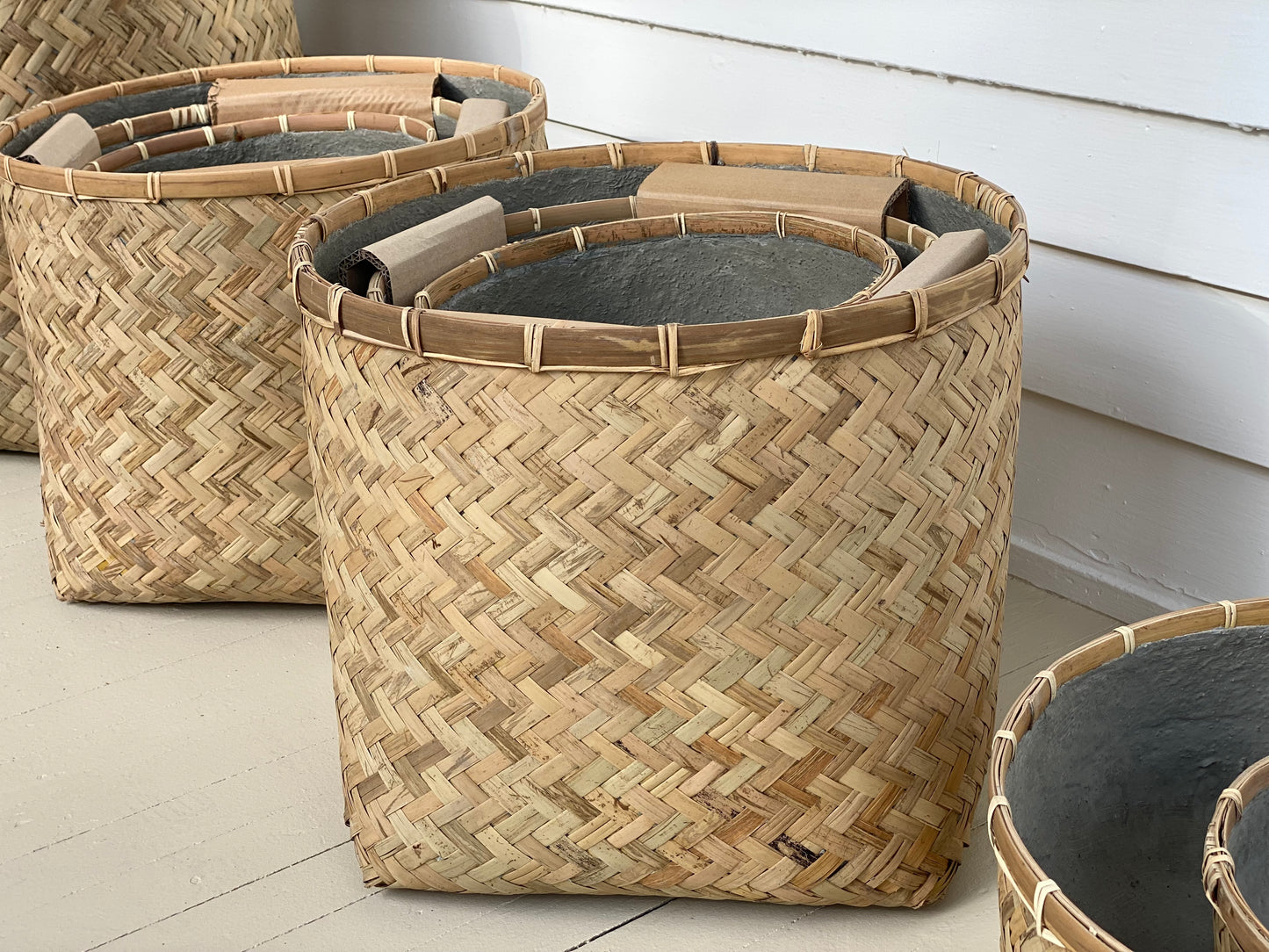 Set of 3 Bamboo Handwoven Baskets