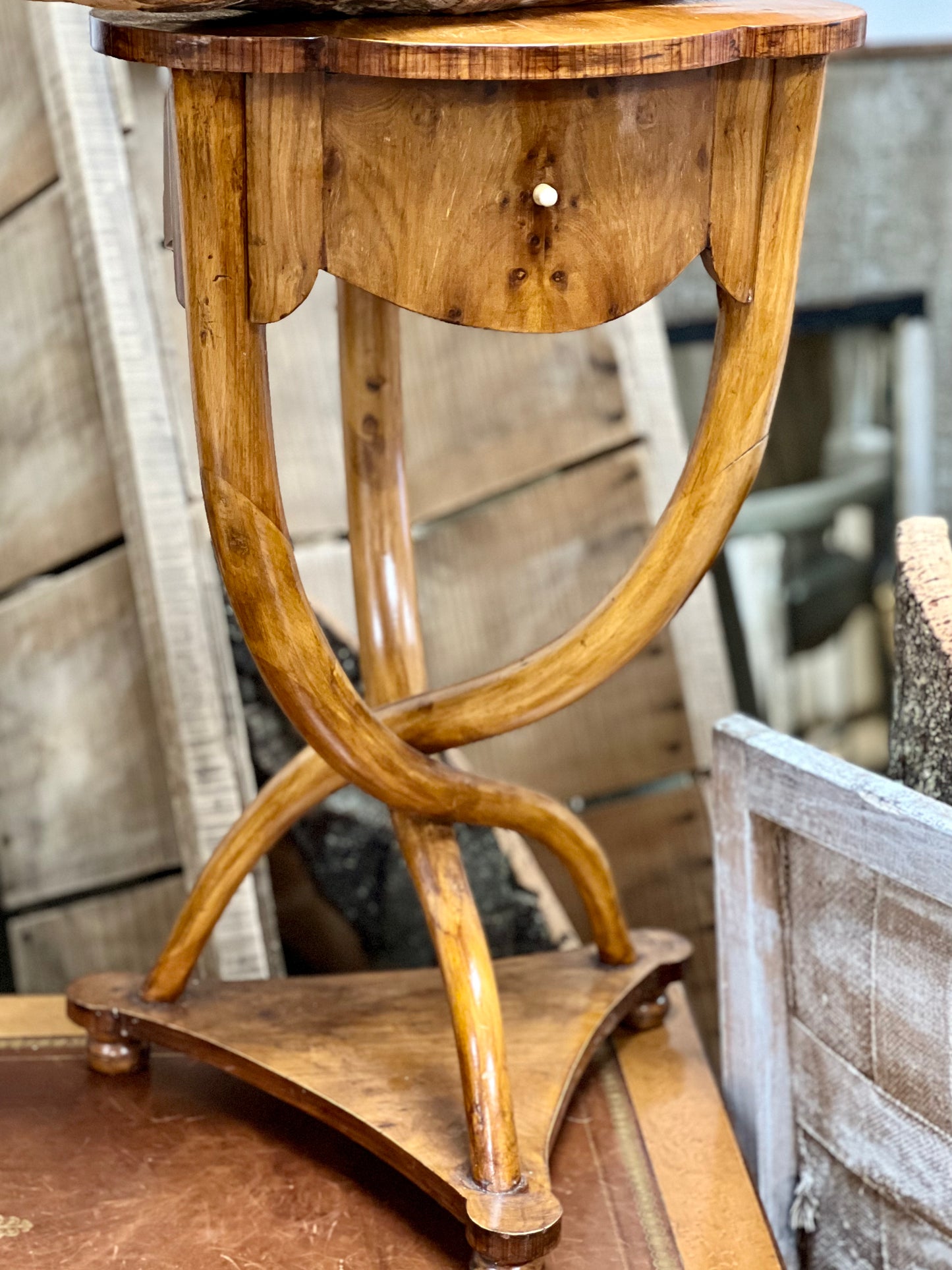 Pair of Vintage Occasional Tables with Curved Legs