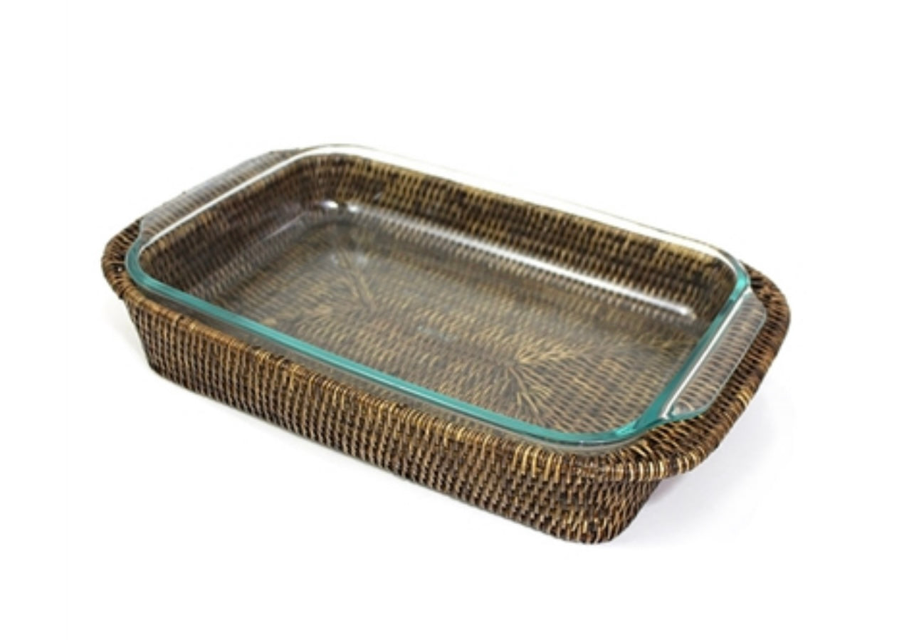 Bakeware in Rattan Baskets