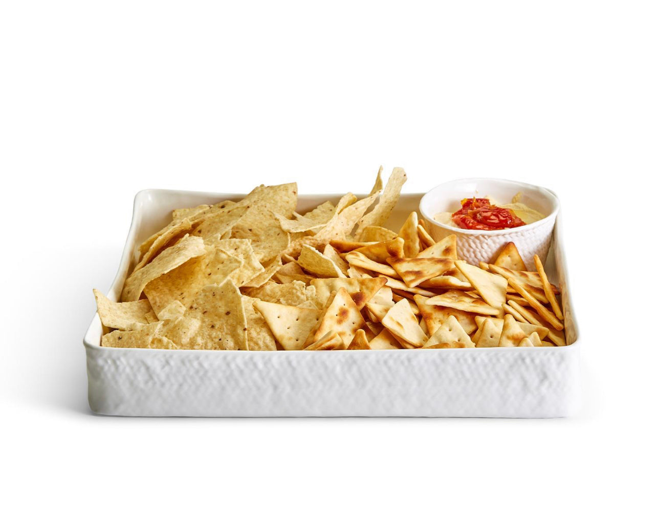 Basketweave Serving Platter and Bowl Set