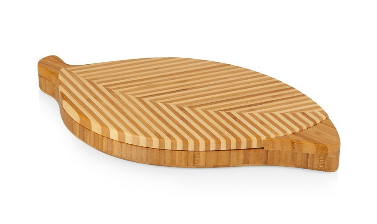 Leaf Bamboo Cutting Board & Tool Set