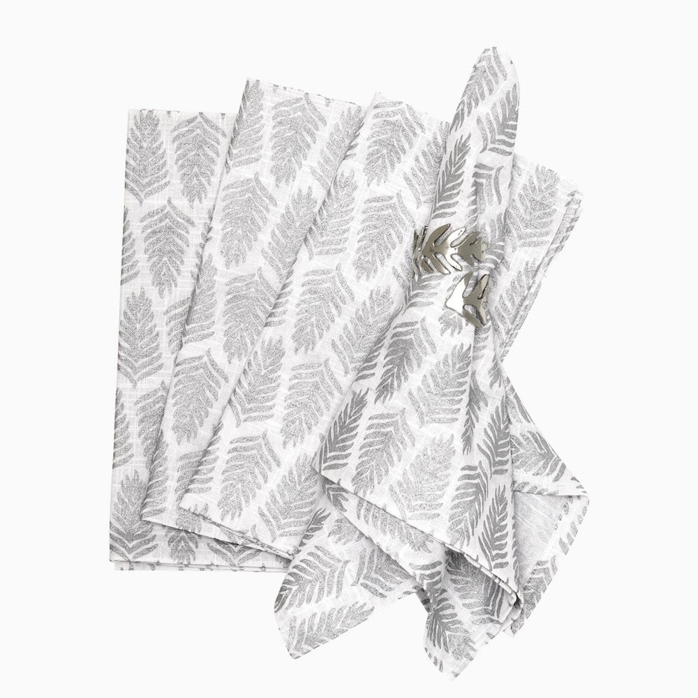 
                      
                        Lia Silver Napkins by John Robshaw - set of 4
                      
                    