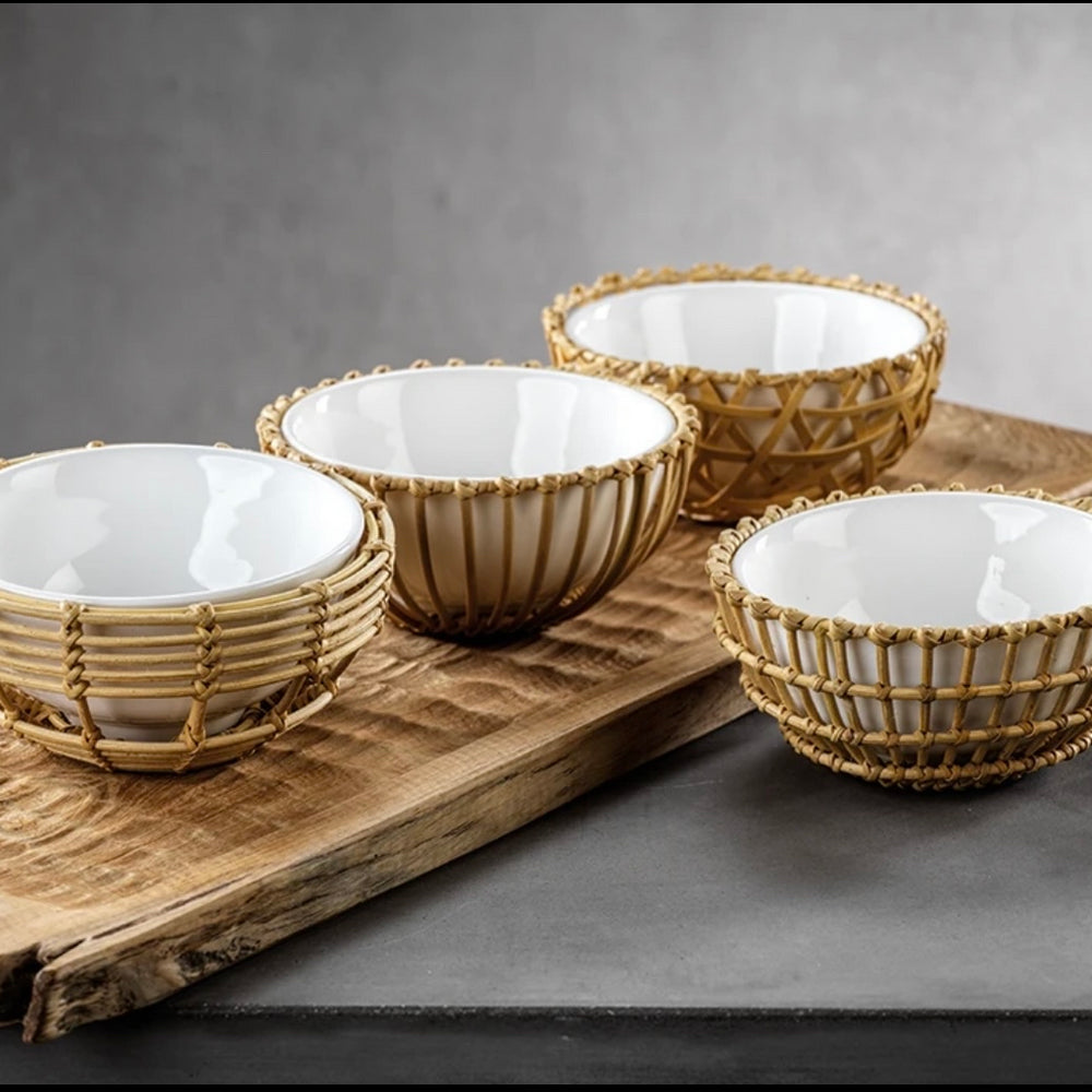 
                      
                        Wicker and Bamboo Condiment Bowls - set of 4
                      
                    