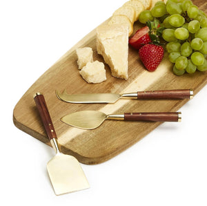 Acacia Wood Cheese Knives Set