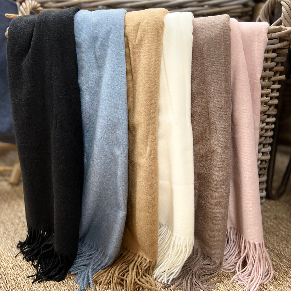 Cashmere Scarf + Shawl + Blanket - 5 gorgeous colors!