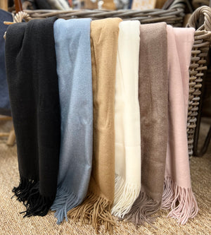 Cashmere Scarf + Shawl + Blanket - 5 gorgeous colors!