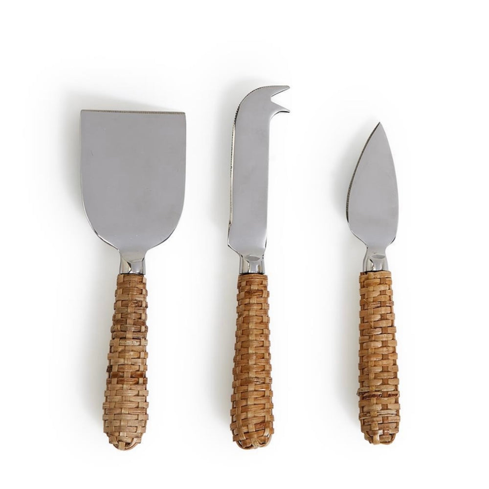 Wicker Cheese Knives Set