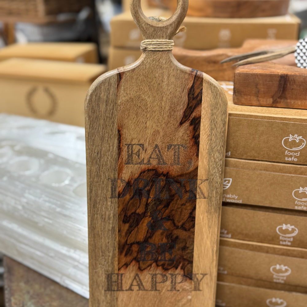 Eat, Drink & Be Happy Board & Spreader Set