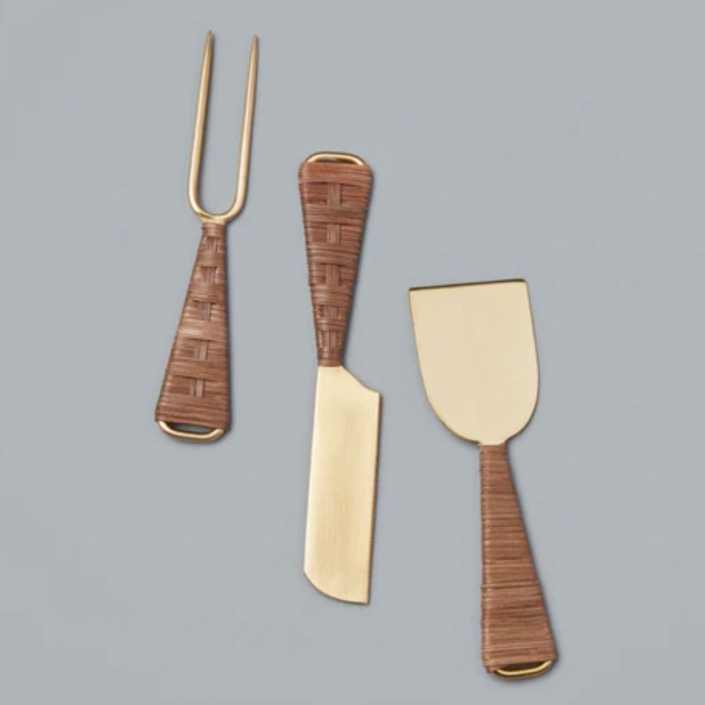 
                      
                        Warm Brown & Gold Cheese Knife Set
                      
                    