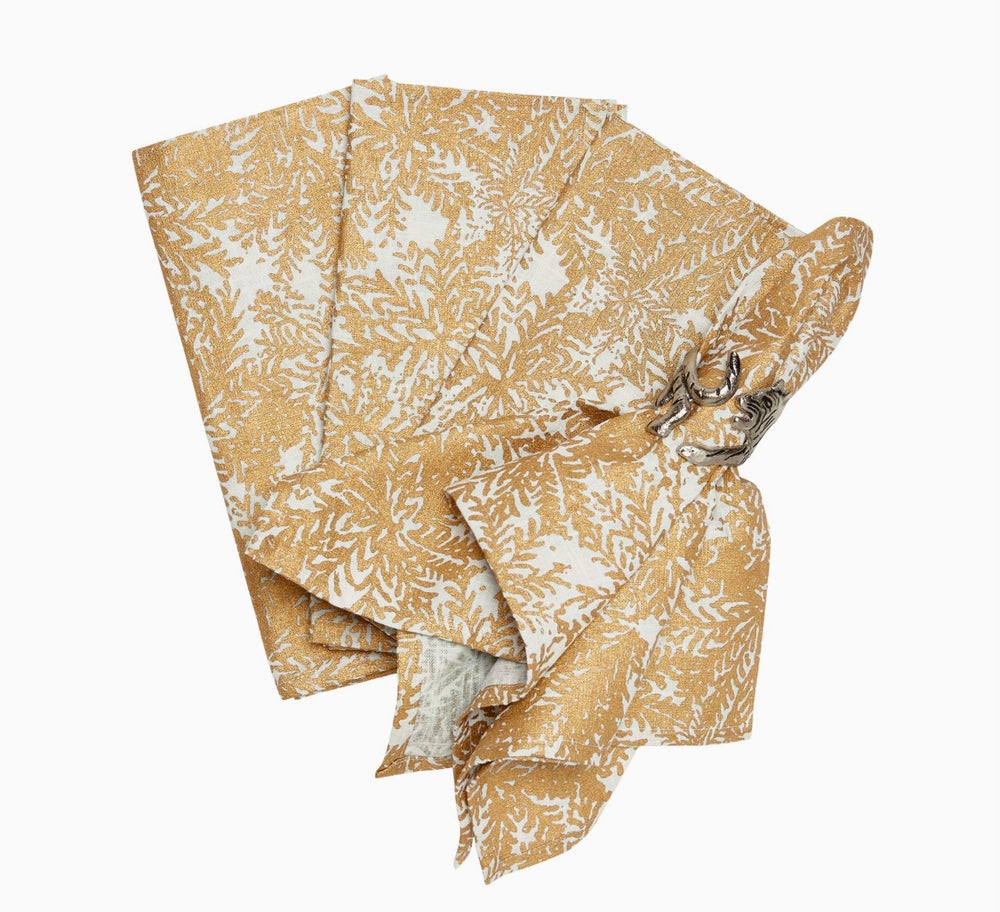 Atika Gold Napkins by John Robshaw - set of 4