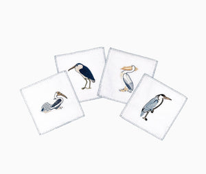 Sea Birds Cocktail Napkins by John Robshaw - An August Georges Favorite! - set of 4