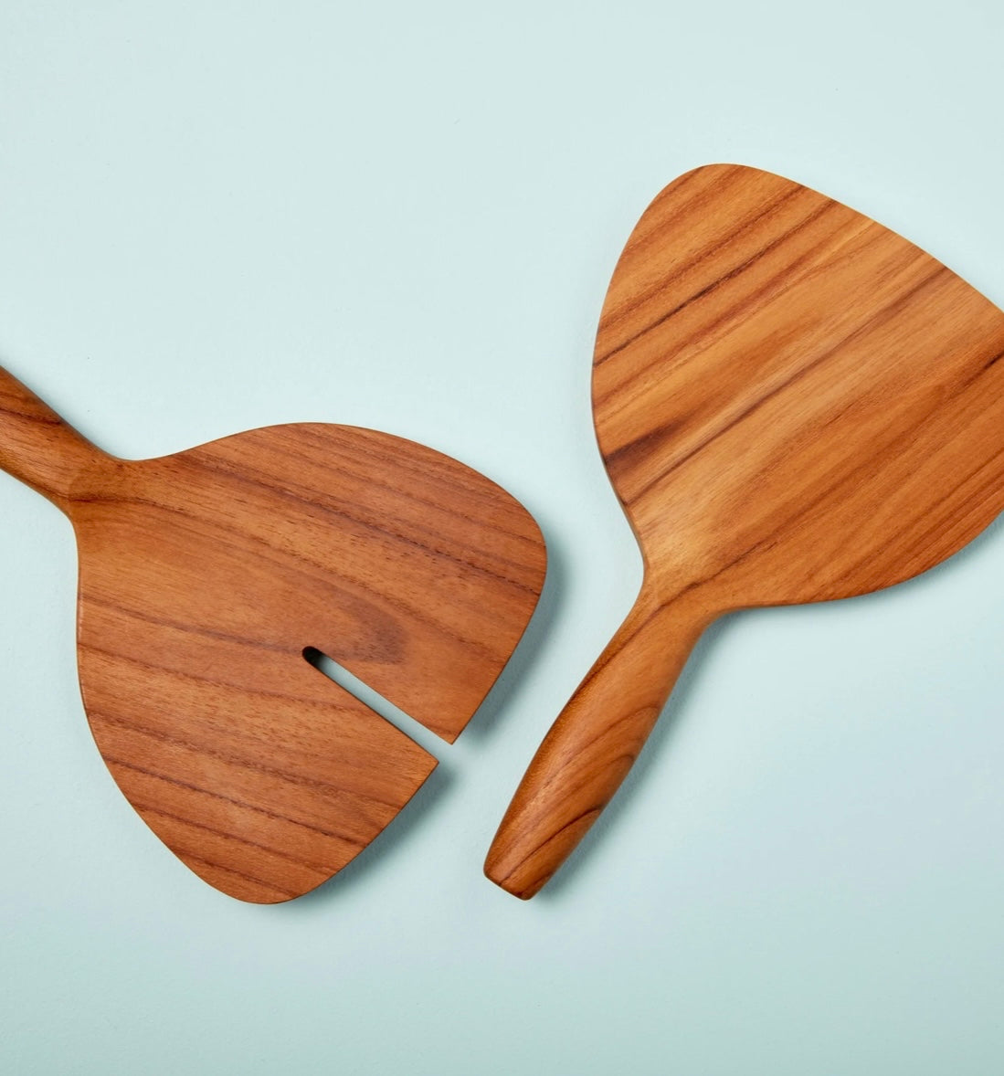 Wide Teak Salad Servers