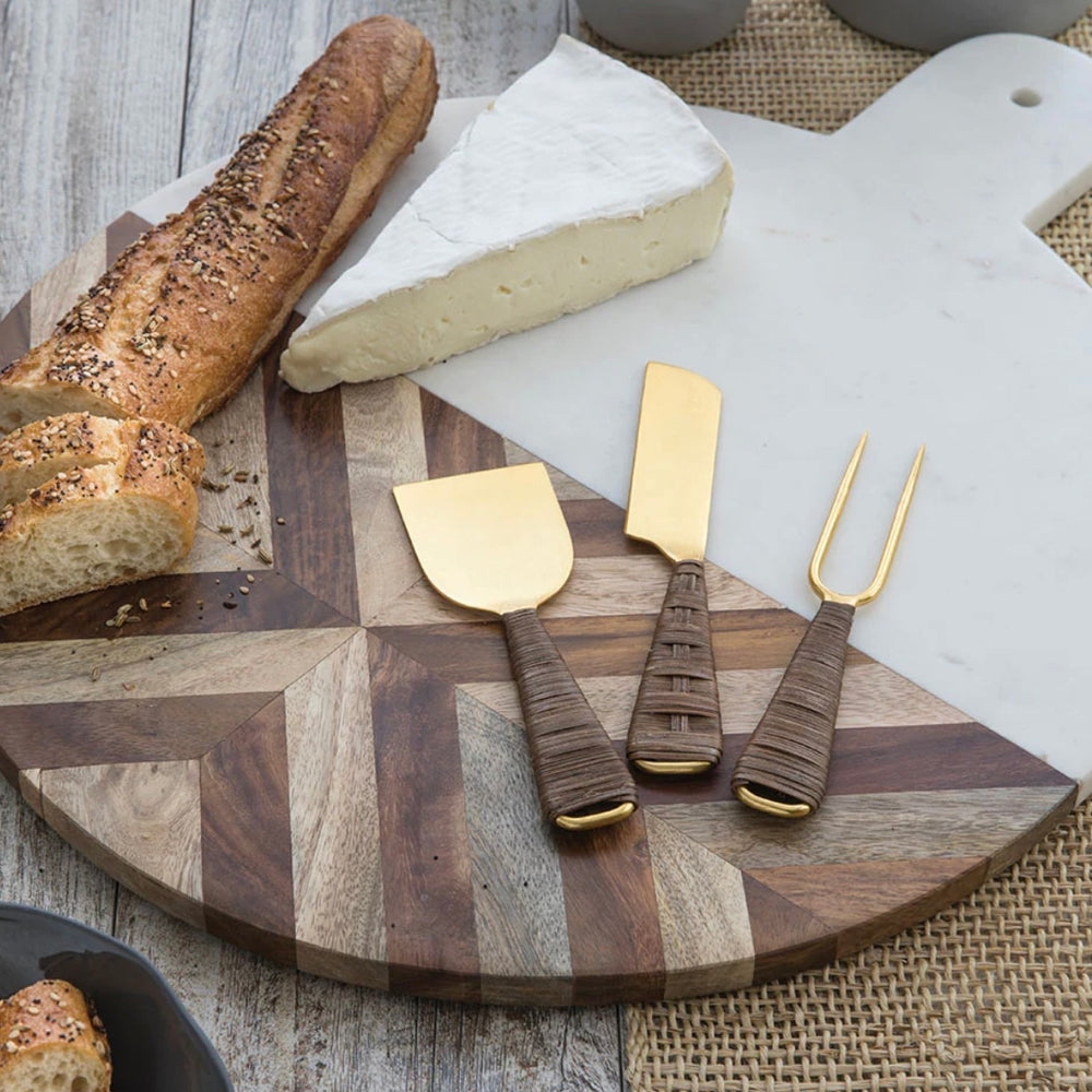 
                      
                        Warm Brown & Gold Cheese Knife Set
                      
                    