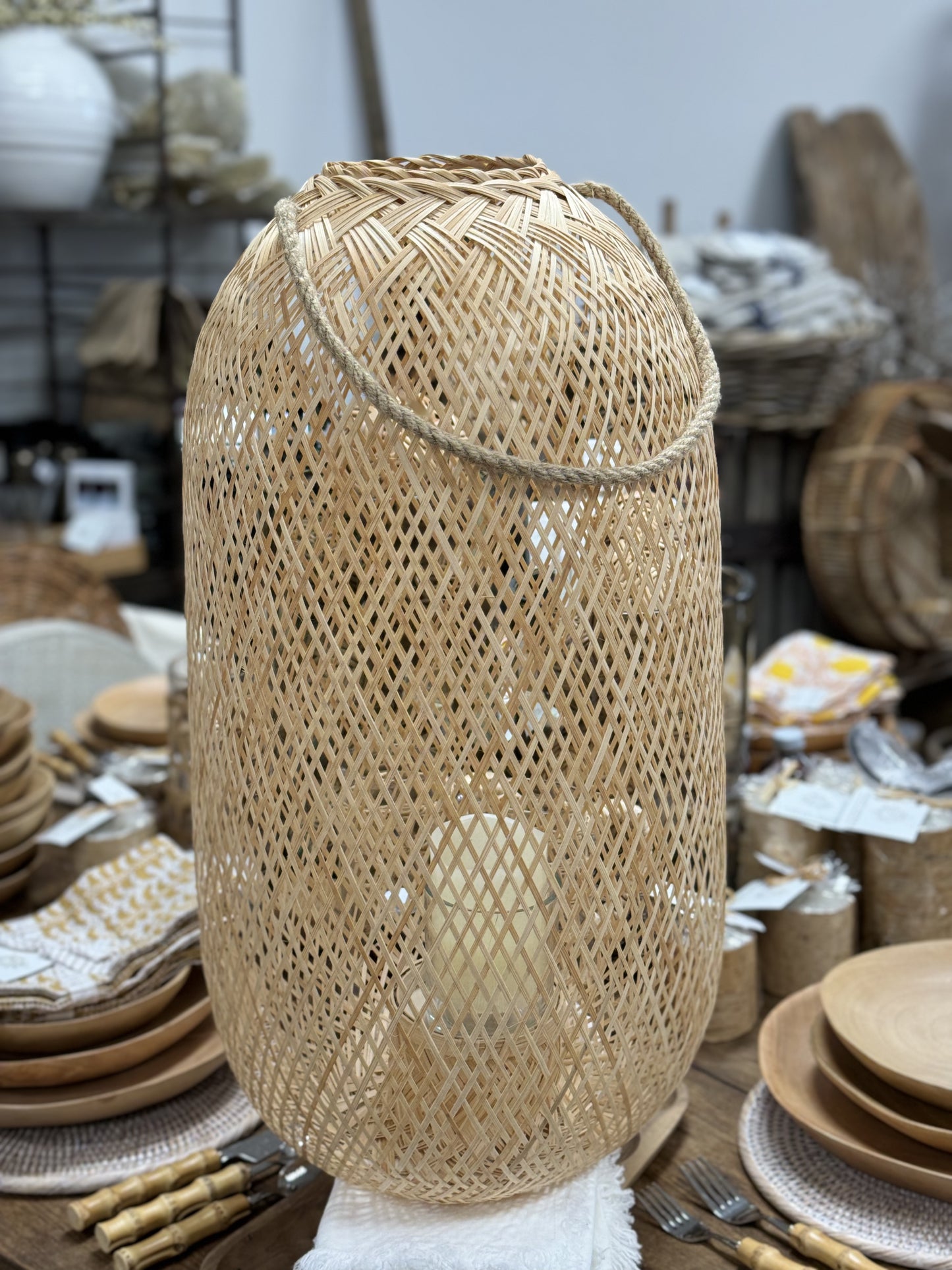 Chic summer woven lantern