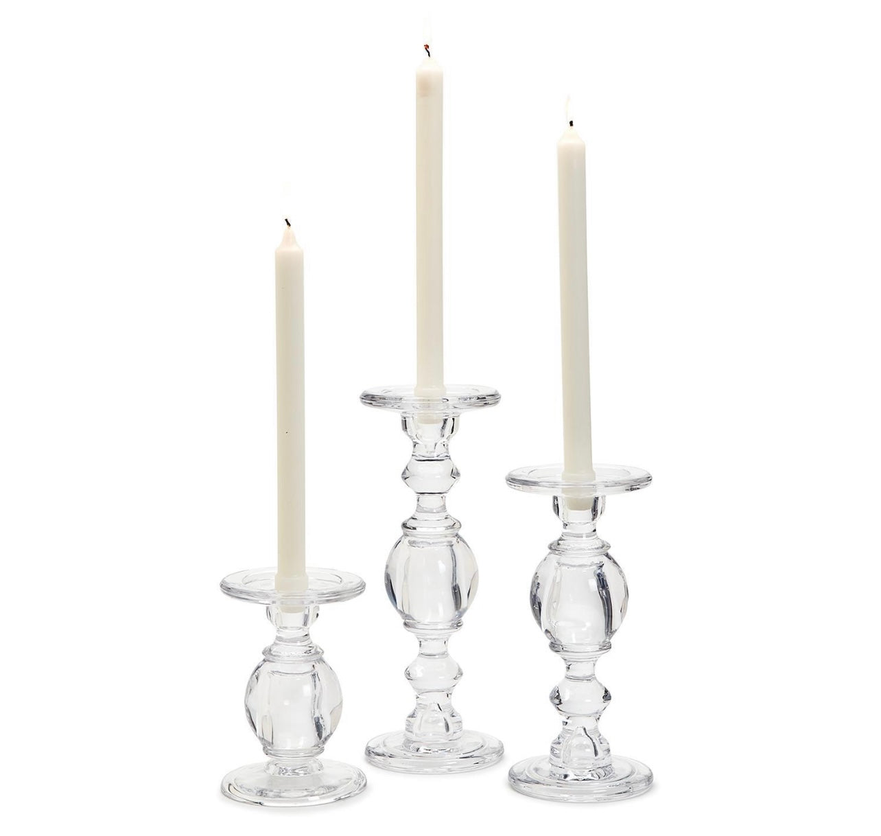 Pedestal Candleholders -set of 3