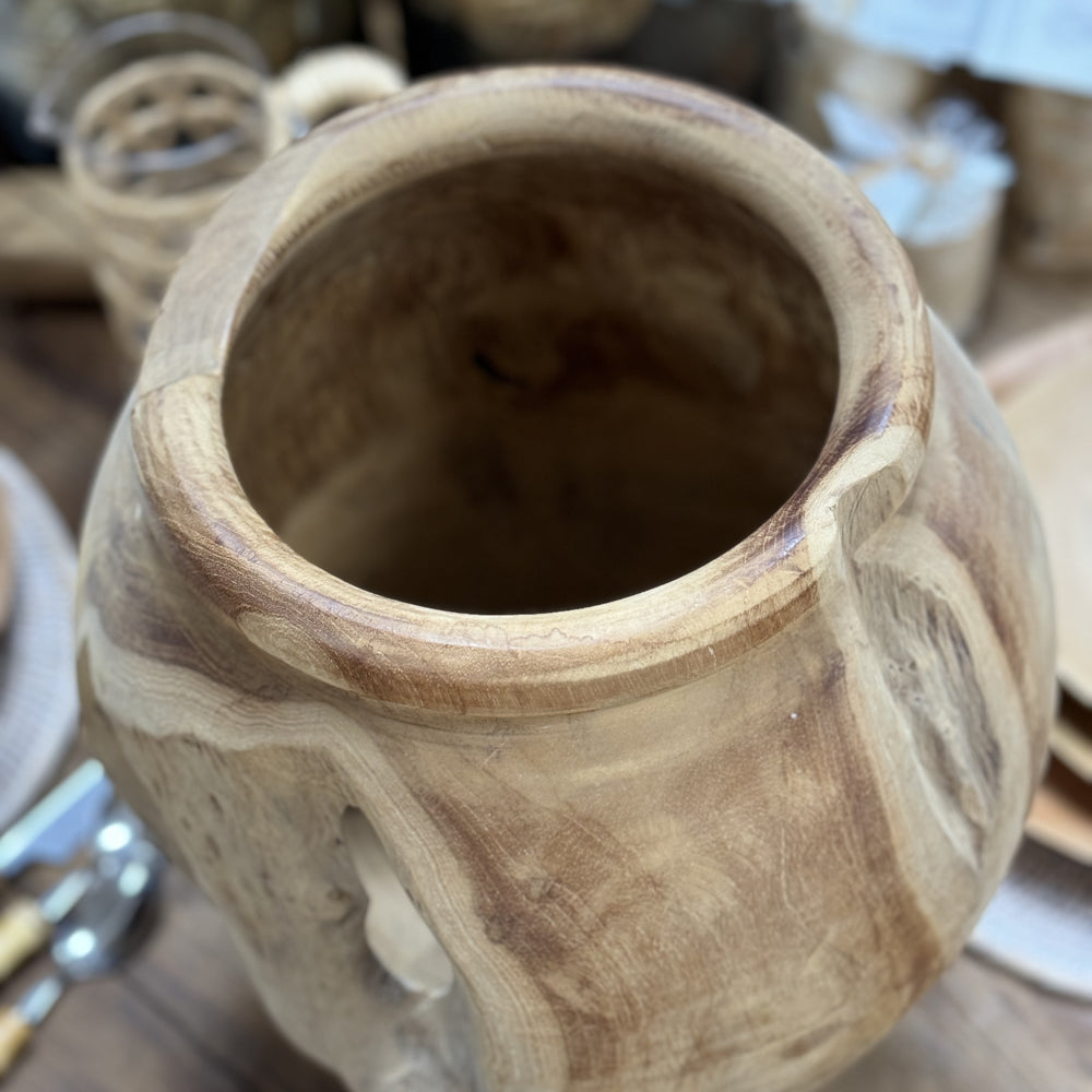 Natural Wood Urn/Vase