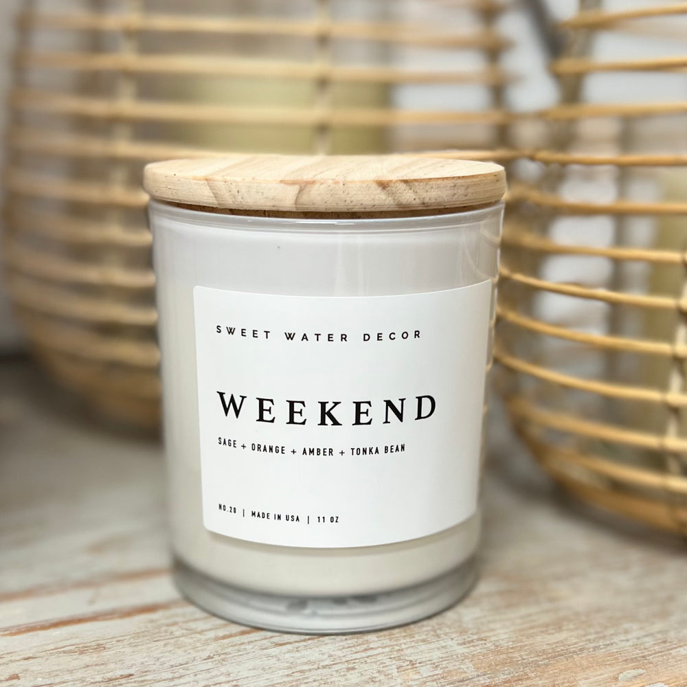 
                      
                        White Soy Candle + Wood Lid ~ 4 Scents
                      
                    