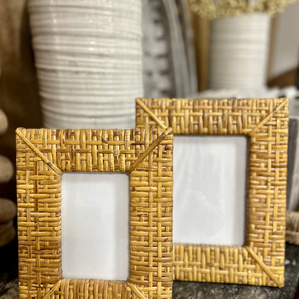 Chic Rattan Photo Frames - 2 sizes