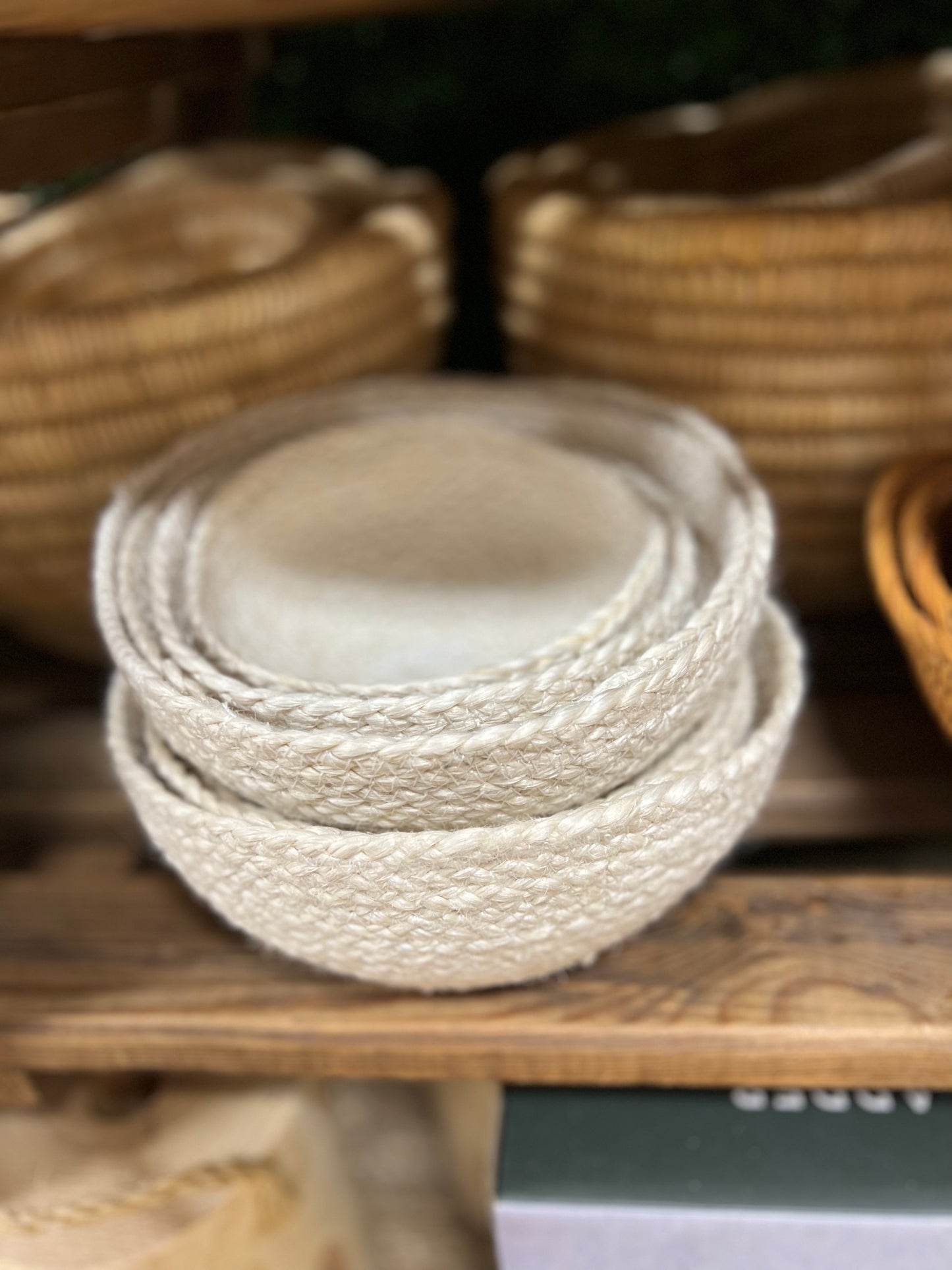 Woven Bowl - set of 4 - Natural or White