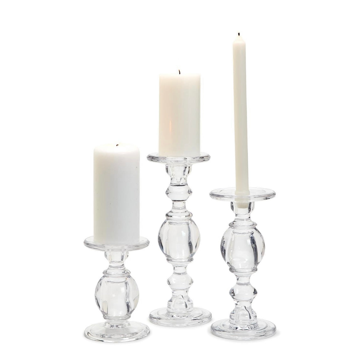 Pedestal Candleholders -set of 3