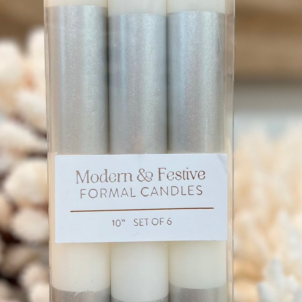 
                      
                        Striped Taper Candles - available in Gold and Silver
                      
                    