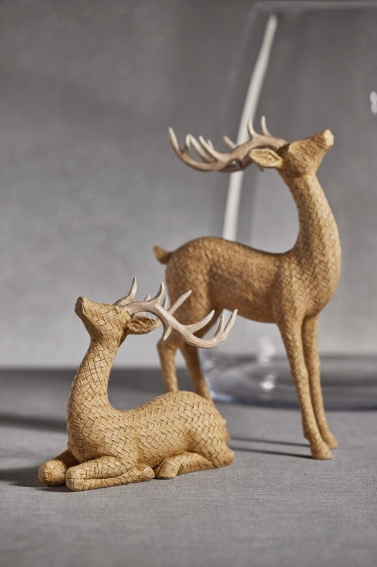 Rattan holiday deer - 2 styles