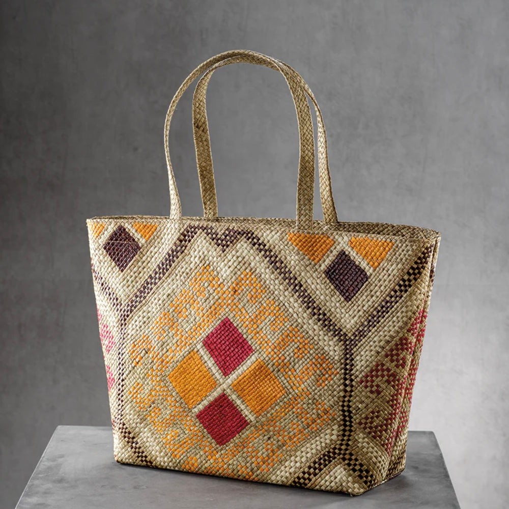 
                      
                        Woven Tote Bag with straps
                      
                    