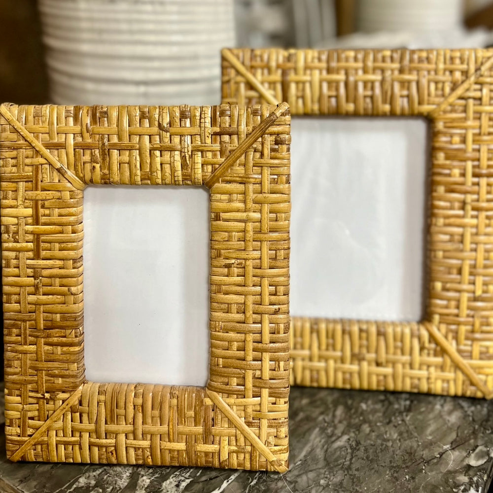 Chic Rattan Photo Frames - 2 sizes